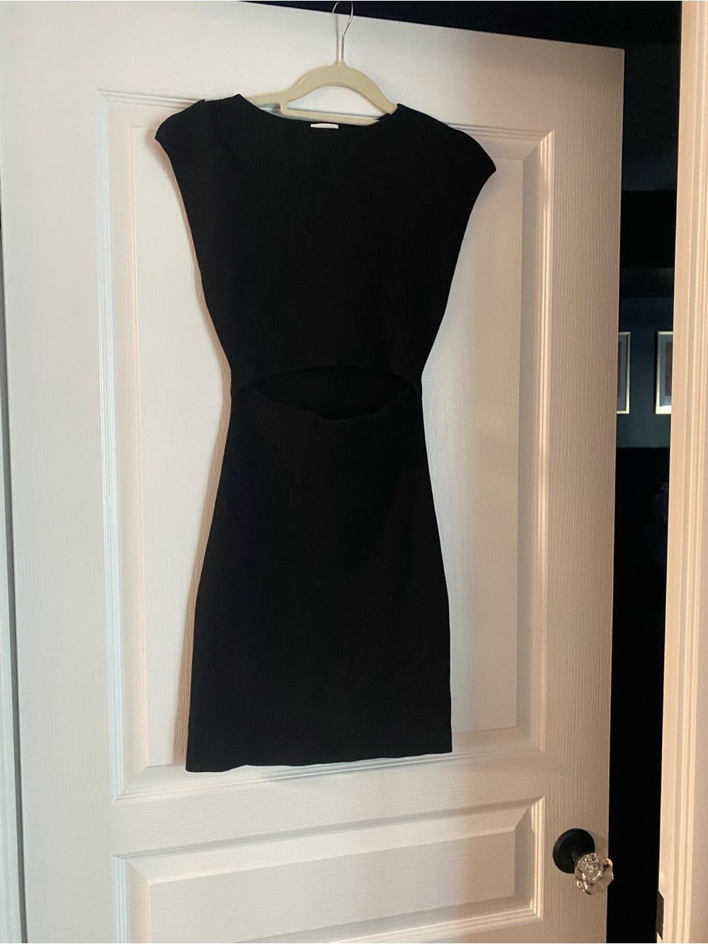 Aritzia Black Mini Dress with Midriff Cutout - Picture 2 of 4